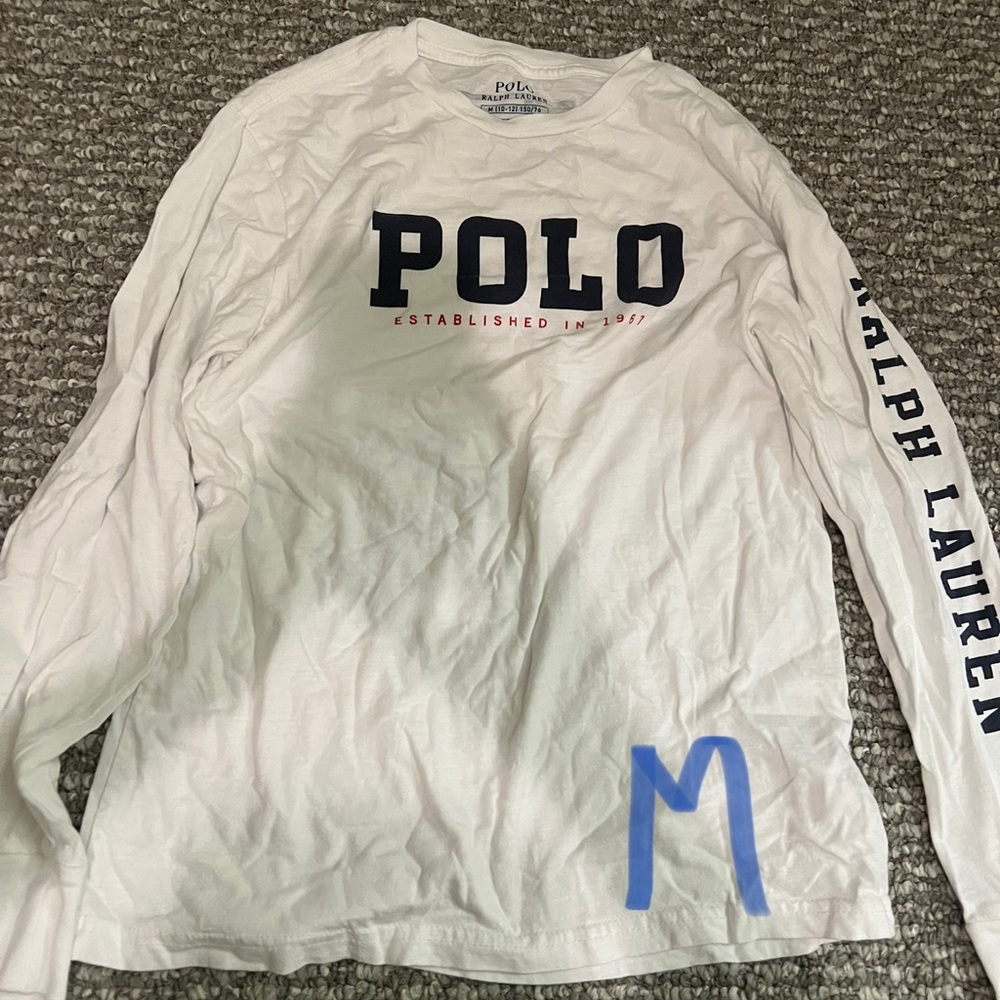 Boys polo ralph lauren long sleeve shirt M